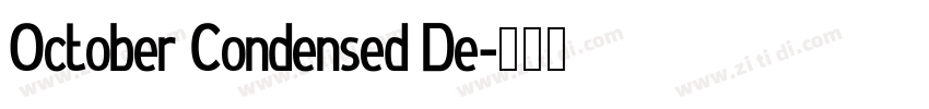 October Condensed De字体转换